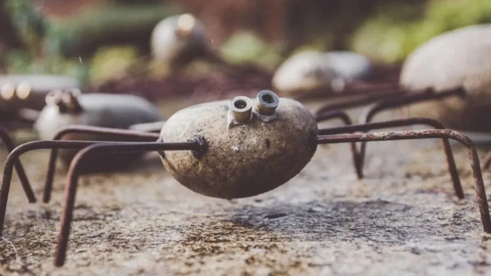 halloween-araña-piedra