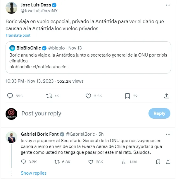 mensaje-twitter-presidente-boric-jose-luis-daza