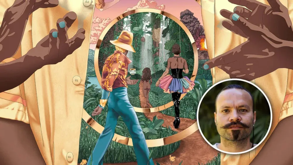 El ilustrador y artista chileno Lucas León, cuya obra ha sido exhibida en Miami y Times Square y publicada por The New York Times.