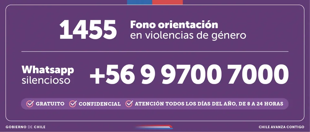 Fono para mujeres víctimas de violencia.